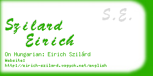 szilard eirich business card